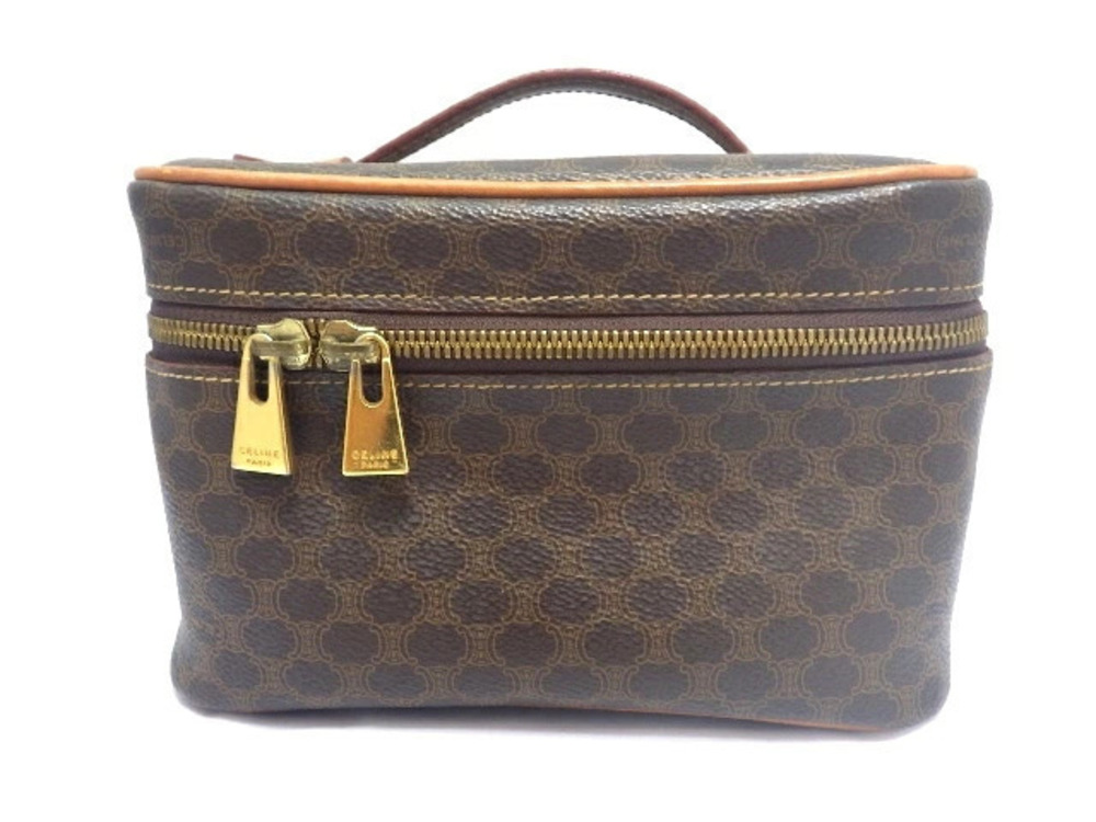 Celine Vanity Bag Macadam x Calfskin Brown